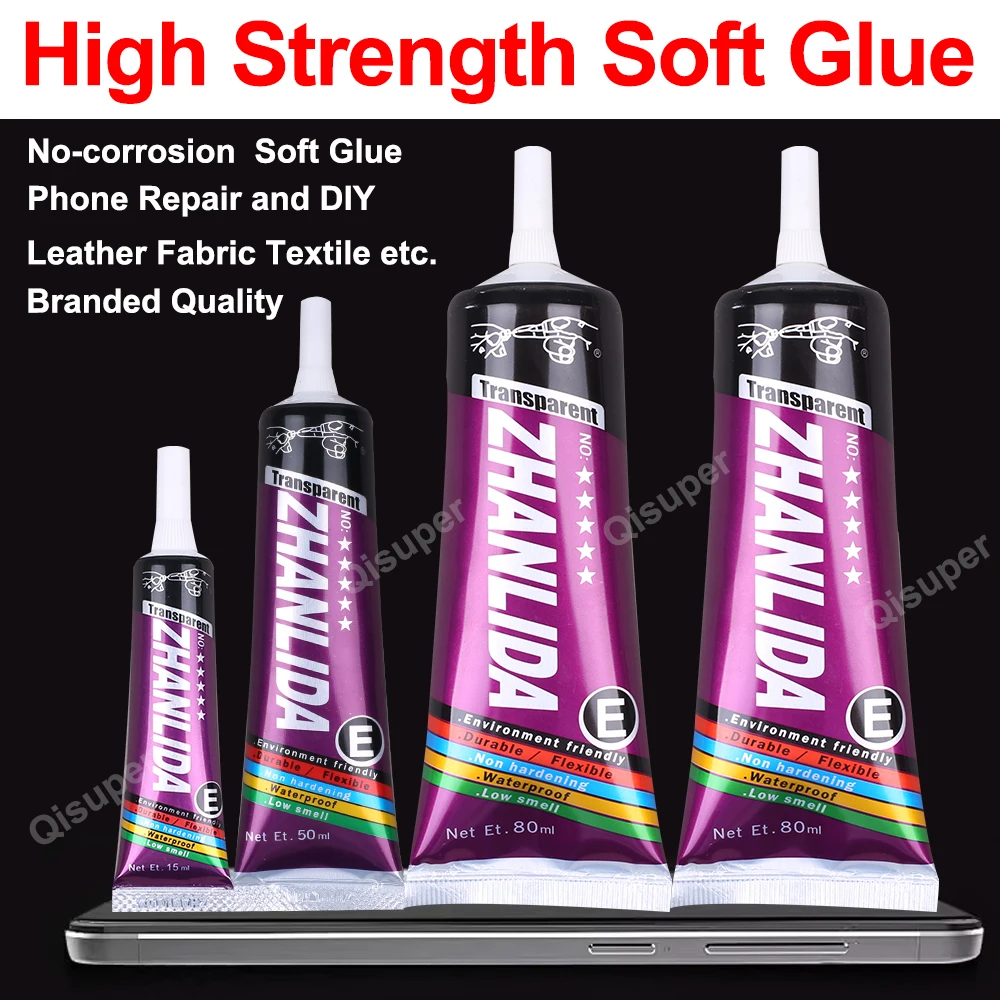 Clear Glue Phone Speaker Electronics Display Rhinestone Fabric Crafting DIY Textile Super Plastic Model Miniature Adhesive b7000 6