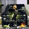 Football star printed picnic blankets r-ronaldo m-massis warm blanket soft and cozy blanket home travel birthday gift 6