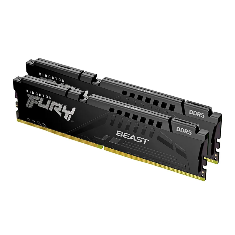 Kingston Ram Fury Beast Ddr5 8Gb 16Gb 32Gb 5200Mhz 5600Mhz 6000Mhz Desktop Amd Intel Cpu Scheda Madre Memoria Ram 1.1V No Expo