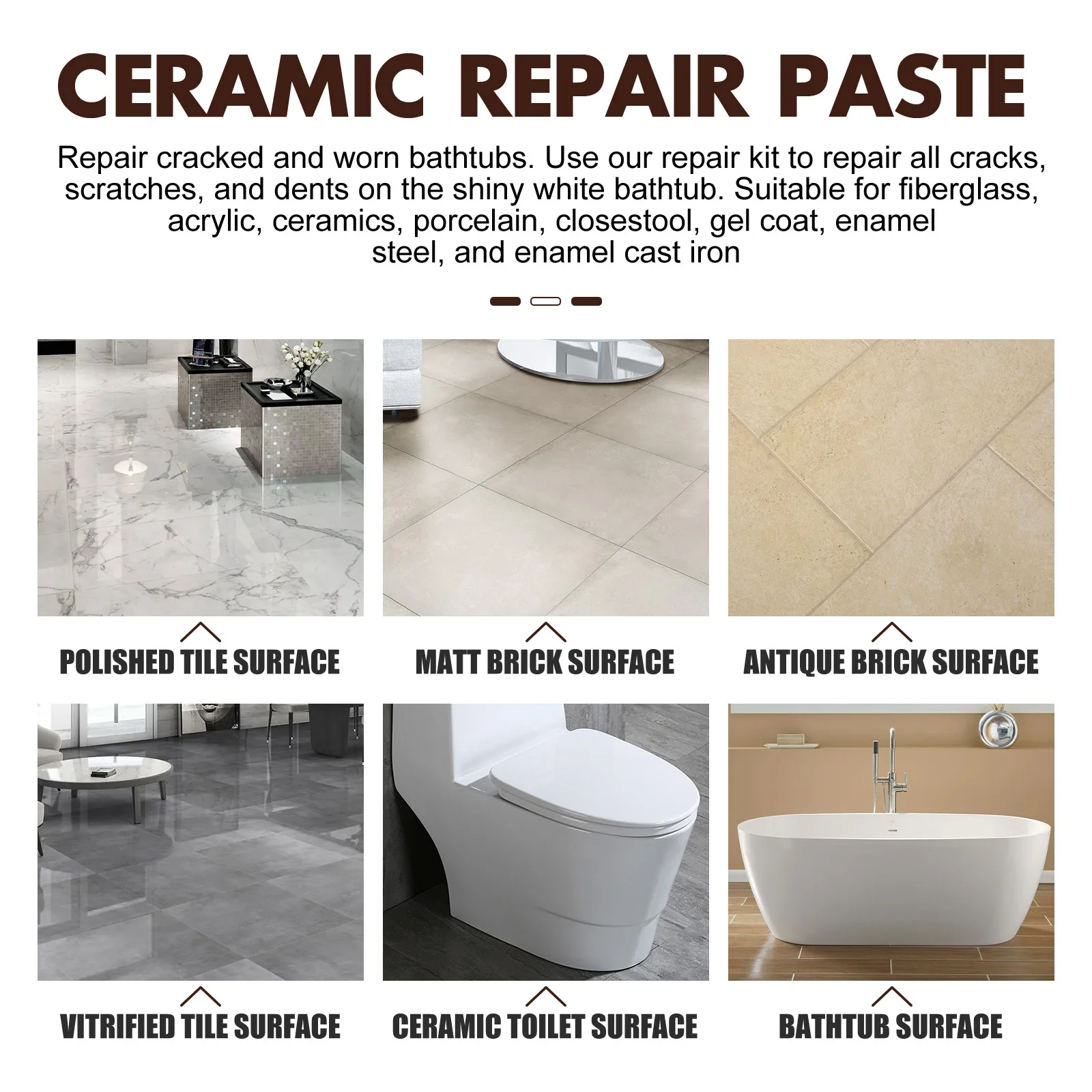 Tub and tile chip repair kit Surface Repair at, Crack Tub Repair Kit