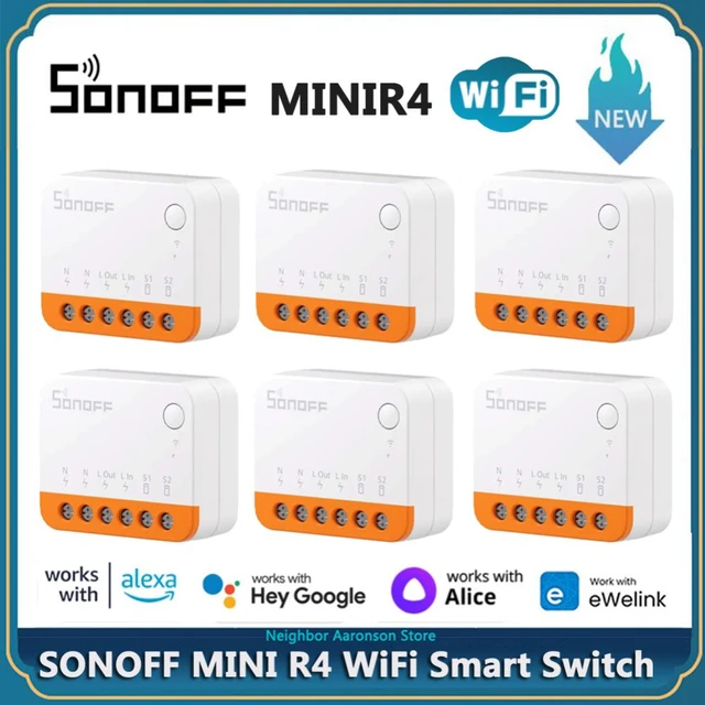 Sonoff MINI R4 Interrupteur Connecté WiFi ,Compatible avec Alexa/Google  Home/IFTTT à prix pas cher