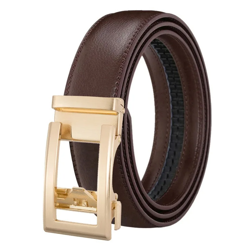 Luxury Men's Leather Belt - High Quality Designer Craftsmanship in White, Blue, Red, Brown