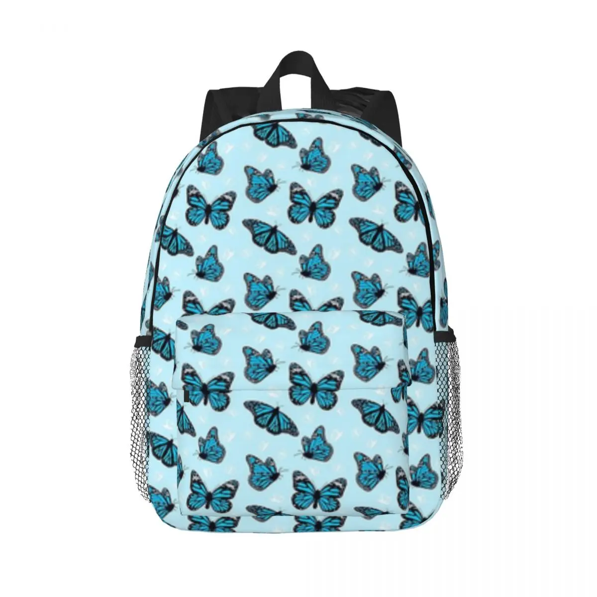 Hermosas mariposas azules Nueva mochila de moda Patrón de mochila escolar Estampado Mochila ligera 15 pulgadas