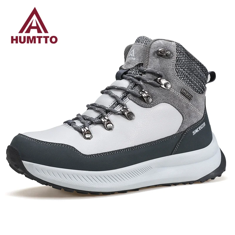

HUMTTO Winter Platform Boots for Women Waterproof Ankle Boots Black New Luxury Designer Womens Shoes Leather Snow Woman Sneakers