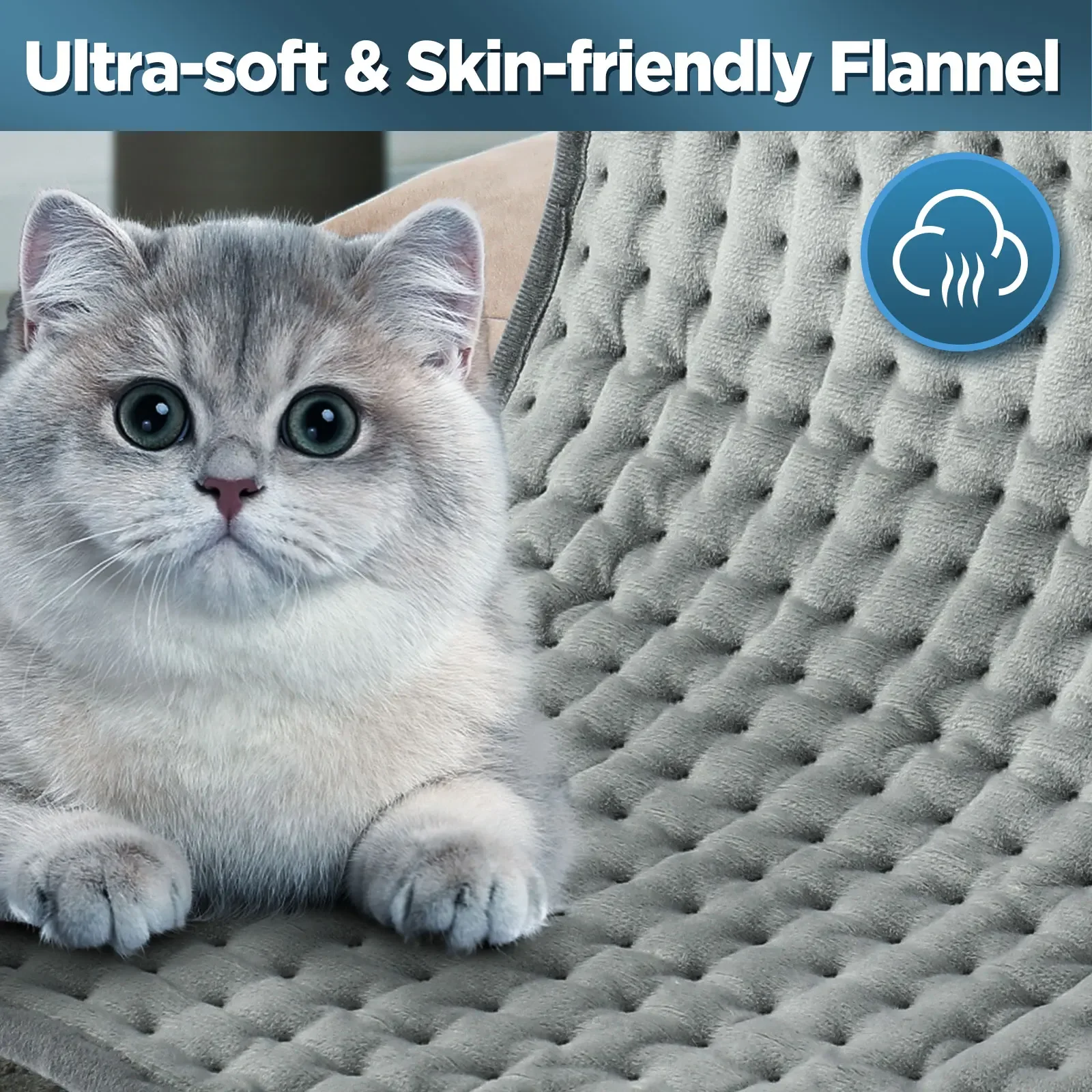 Electric Heating Pad 10-speed Temperature Control Rapid Heating Blanket 3-speed Timing Cushion Super Soft Warming Heated Mat