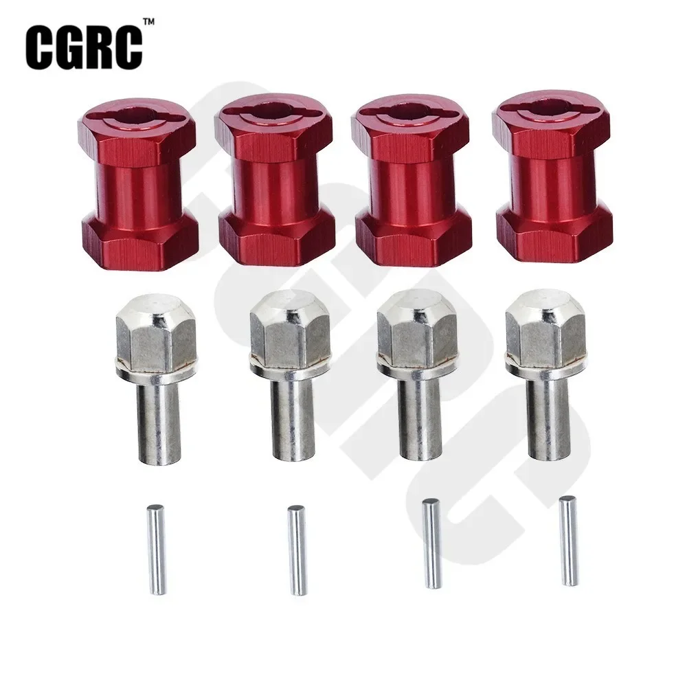 

4pcs Axle Widen 12mm Hexagon Wheel Adapter 12mm/15mm/17mm/20mm For 1/10 RC Crawler Car TRX4 RC4WD D90 D110 Axial Scx10 90046