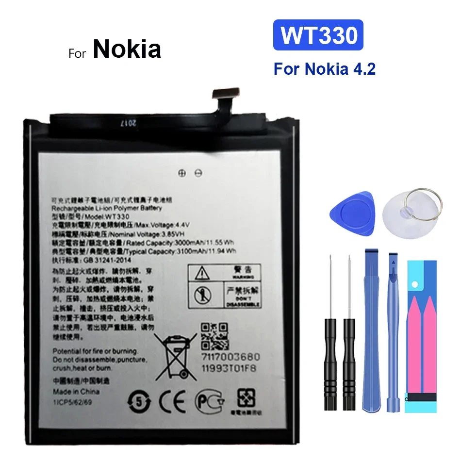 

WT330 Battery For Nokia 4.2 42 WT 330 Nokia4.2 Mobile Phone Bateria + Free tool