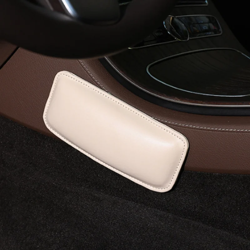 Universal Car Knee Pad Cushion Leather Pillow Elastic Memory Foam Seat Pillows Cushions Auto Interior Accessories car seat cushion car cushion knee cushion