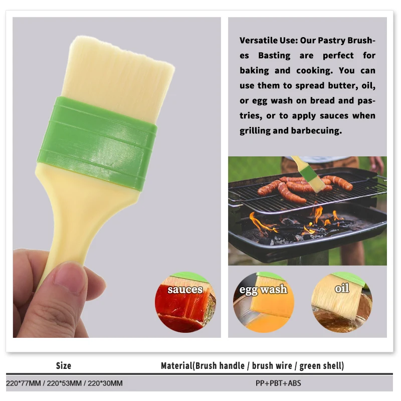 Pastry Brushes Basting Oil Brush to Spread Butter Oil or Egg Wash On Bread and Pastries or To Apply Sauces When Grilling oil brush silicone basting brush