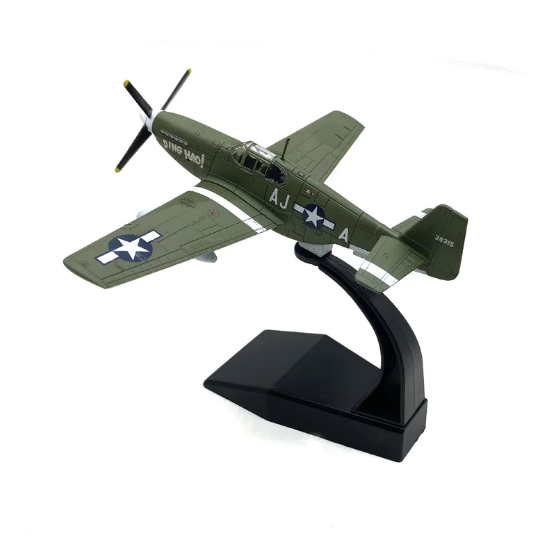 

1:72 World War Ii Famous Aircraft P51b Mustang Simulation Alloy Fighter Aircraft Model Finished Product Toy Plane Collectibles
