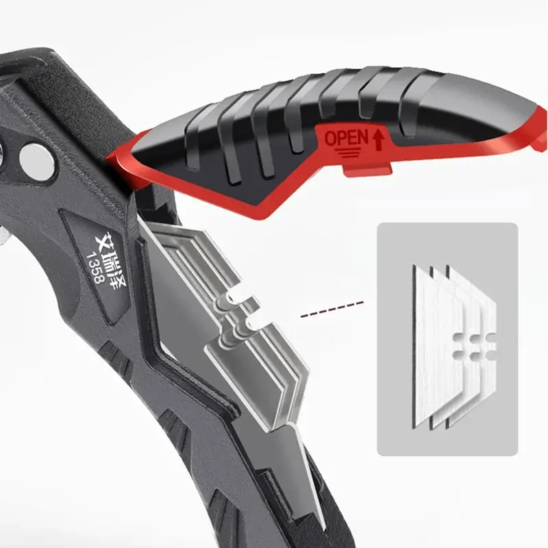 Art Knife Heavy-duty All Steel Thick Durable And Sturdy Folding Knife Cable Stripping Knife Wallpaper Knife 4
