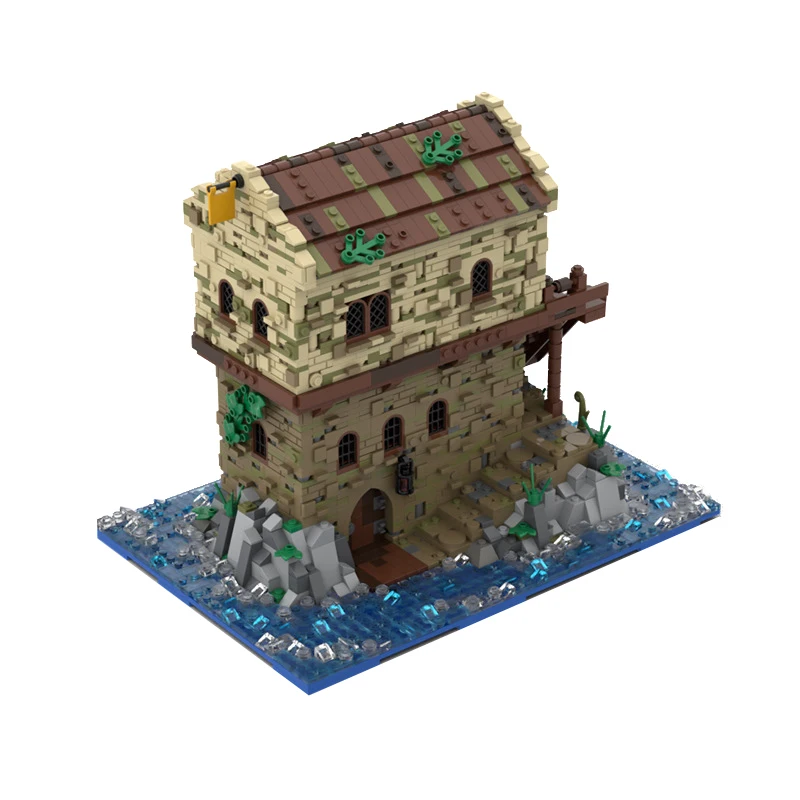 

MOC Building Blocks House On The Island Modular Architecture Model Assemble Toy DIY Bricks Birthday Present Kid Gifts Collection