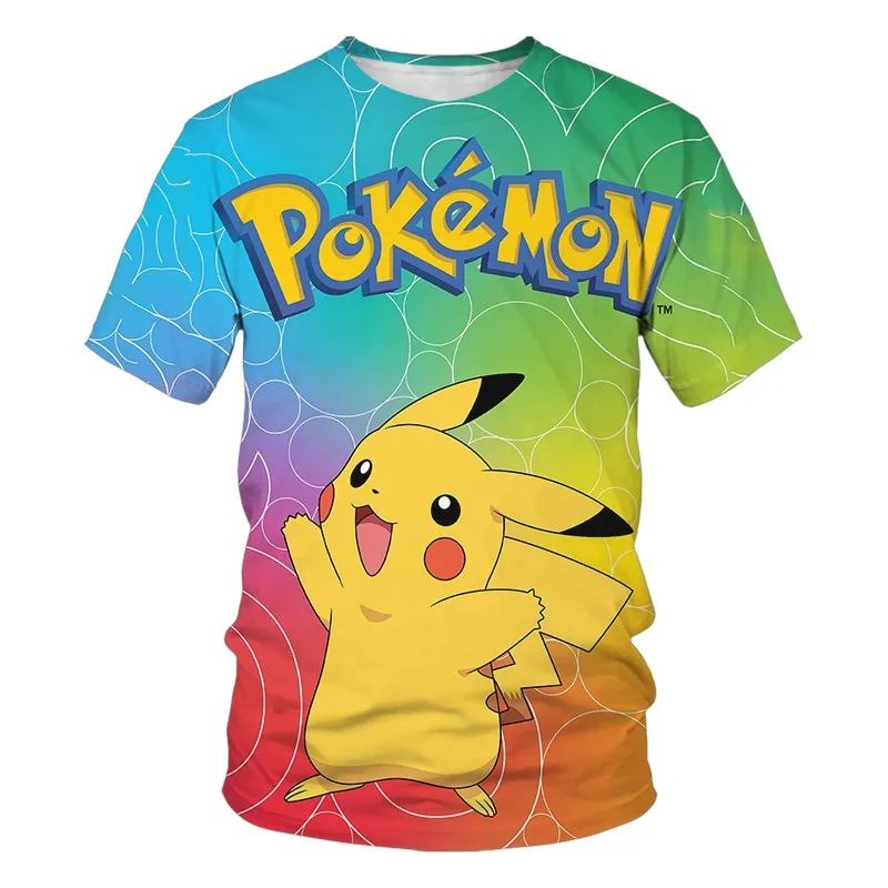 Pokemon T Shirt Cartoon Baby Kids Boys Girls Children Short Sleeves Summer Clothing Pikachu Cartoon Print Pok&eacute;mon Tee Children