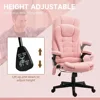 6 Point Vibrating Massage Office Chair with Heat,Velvet High Back Executive Office Chair with Reclining Backrest,Padded Armrests 5