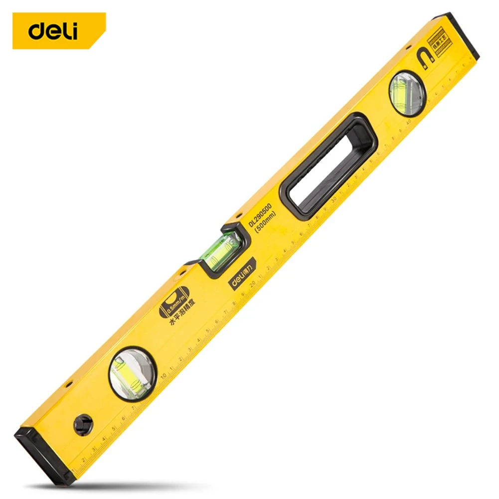 spirit level frame hanger ruler photo gauge finder picture hanging tool magnetic Deli High Precision Spirit Level Magnetic High Bearing Ruler Lever Bubbles Rustproof Horizontal Ruler Spirit Level Balance Ruler