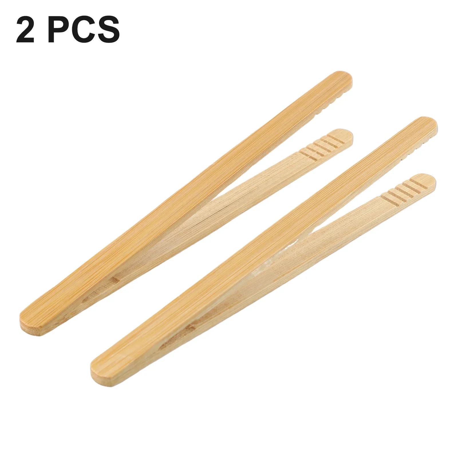 Wooden Food Tongs 2Pcs Bamboo Wood Wooden Food Toast Salad Tongs Toaster For Kitchen Bacon Sugar Ice Tea Tong Tea Clips Tongs Teaware 180mm bamboo tea accessories,wooden food tongs,bamboo tongs,tea bag tongs