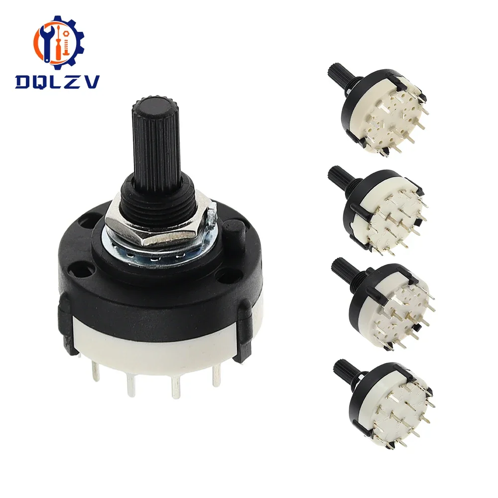 RS26 1 Pole Position 12 Selectable Band Rotary Channel Selector Switch Single Deck Rotary Switch Band Selector