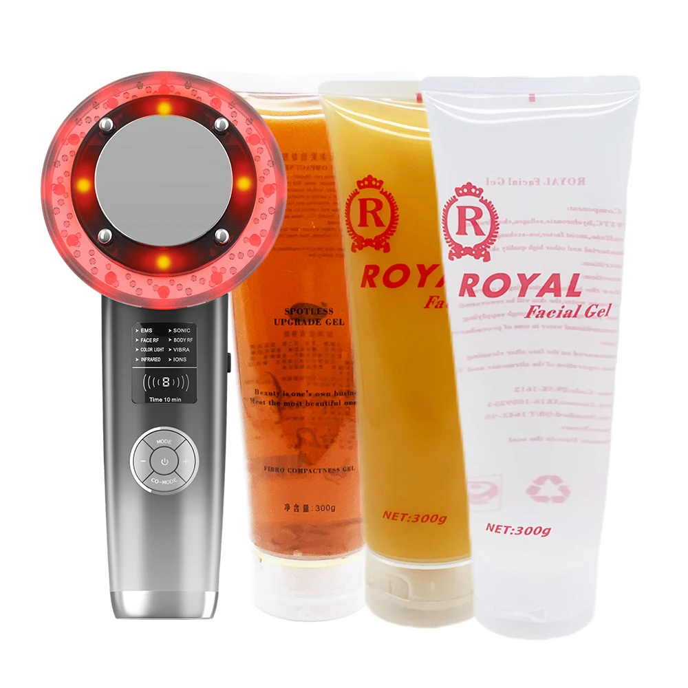 Ultrasonic 8 In 1 Body Massager Galvanic Ems Fat Burner Cellulite Skin