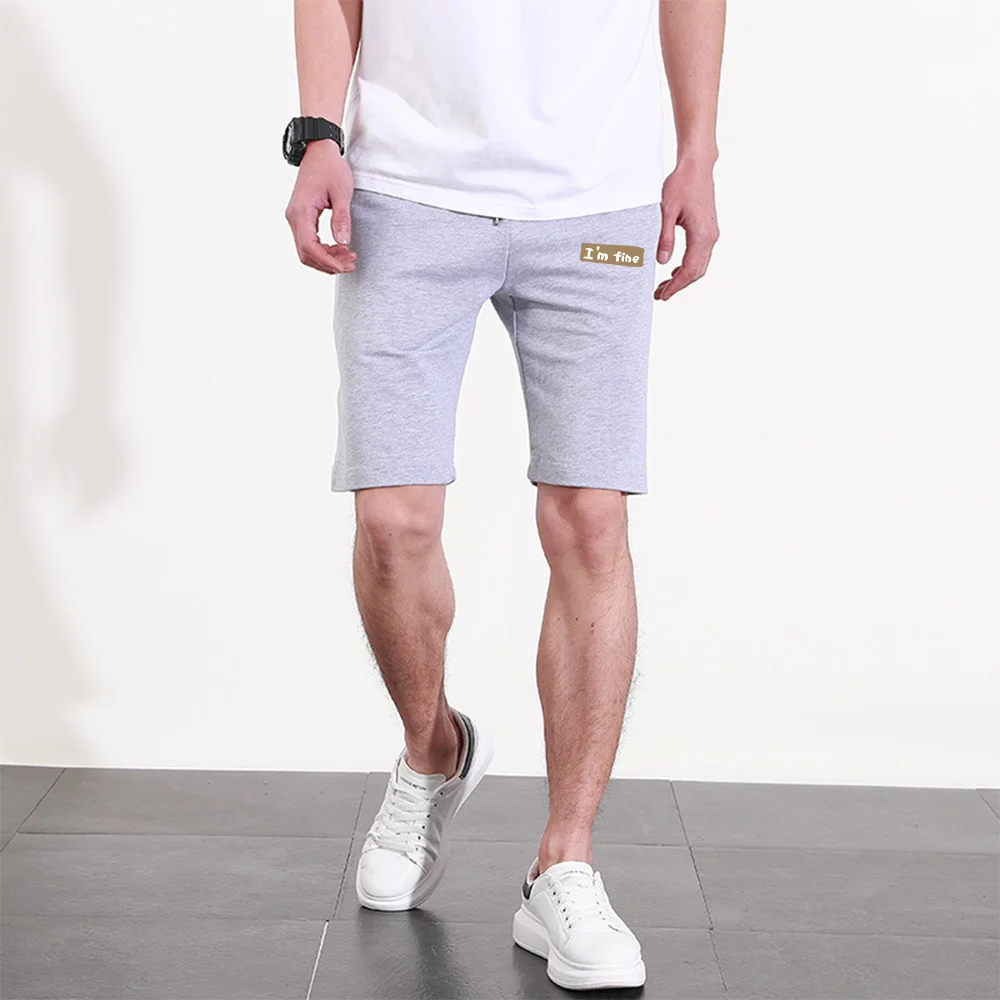 Men's Shorts Clothing Running Summer Pants Male Loose Gym Drawstring Printing Bottoms Outwear Clothes For Man
