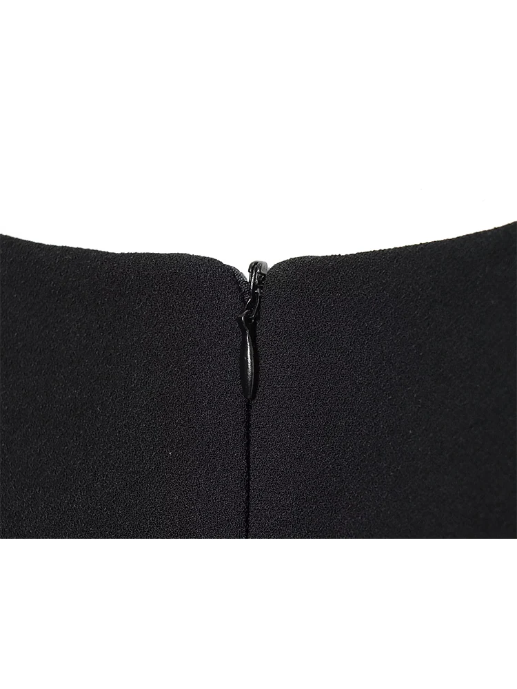 2026 New Women's Black Puff Sleeve Mini Dress Elegant O Neck Fitting Fashion Party Clubwear Casual Female Short Dresses