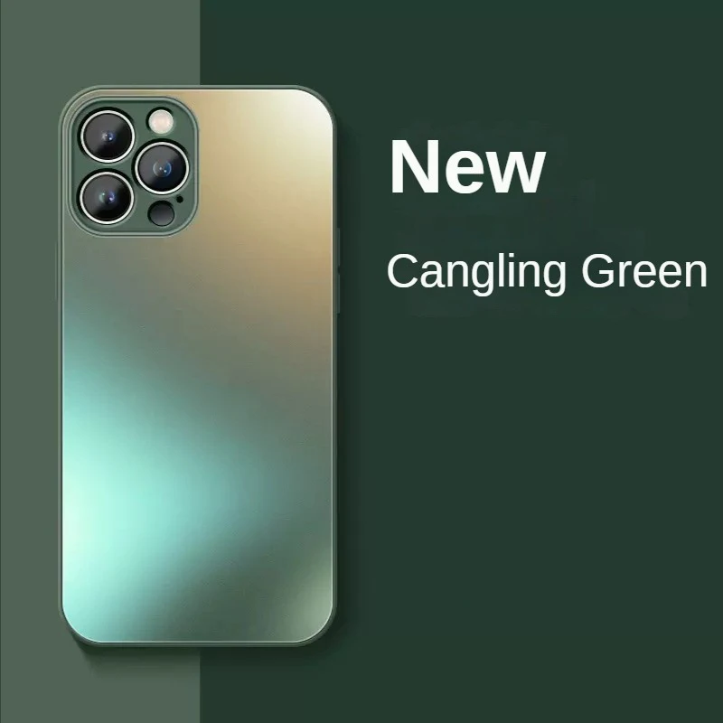 thumbnail image 1 of Luxury Full Lens Protection AG Frosted Glass Cases For iPhone 15 Pro Max 14 11 12 13 Mini XS XR Plus Liquid Tempered Matte Cover, 1 of 5