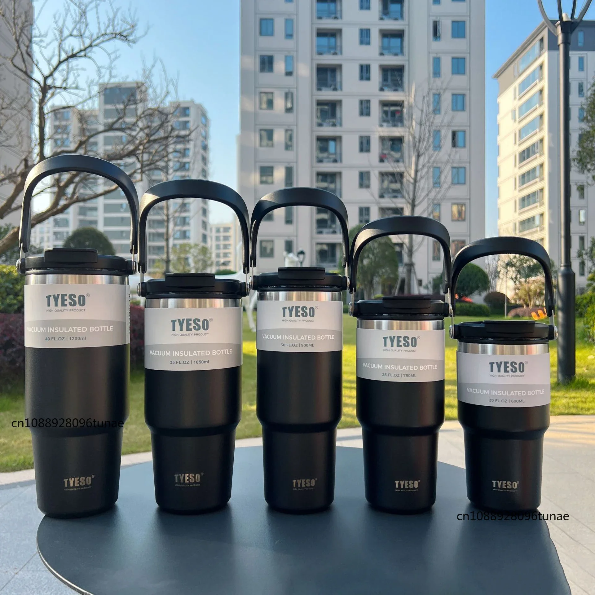 TYESO Thermos Bottle With Straw Stainless Steel Car Thermal Cup Vacuum Flasks Sport Water Bottle Keeps Cold and Heat Thermal Mug