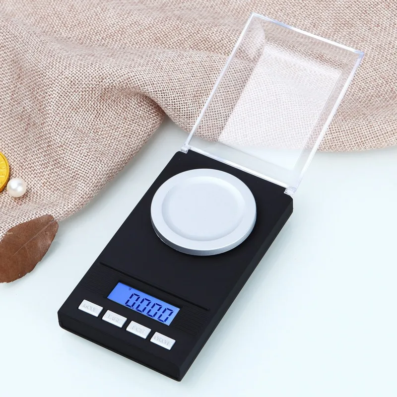 스테인리스 스틸 패널 USB 충전 정밀 소형 플랫폼 체중계, 휴대용 다기능 LCD 디스플레이