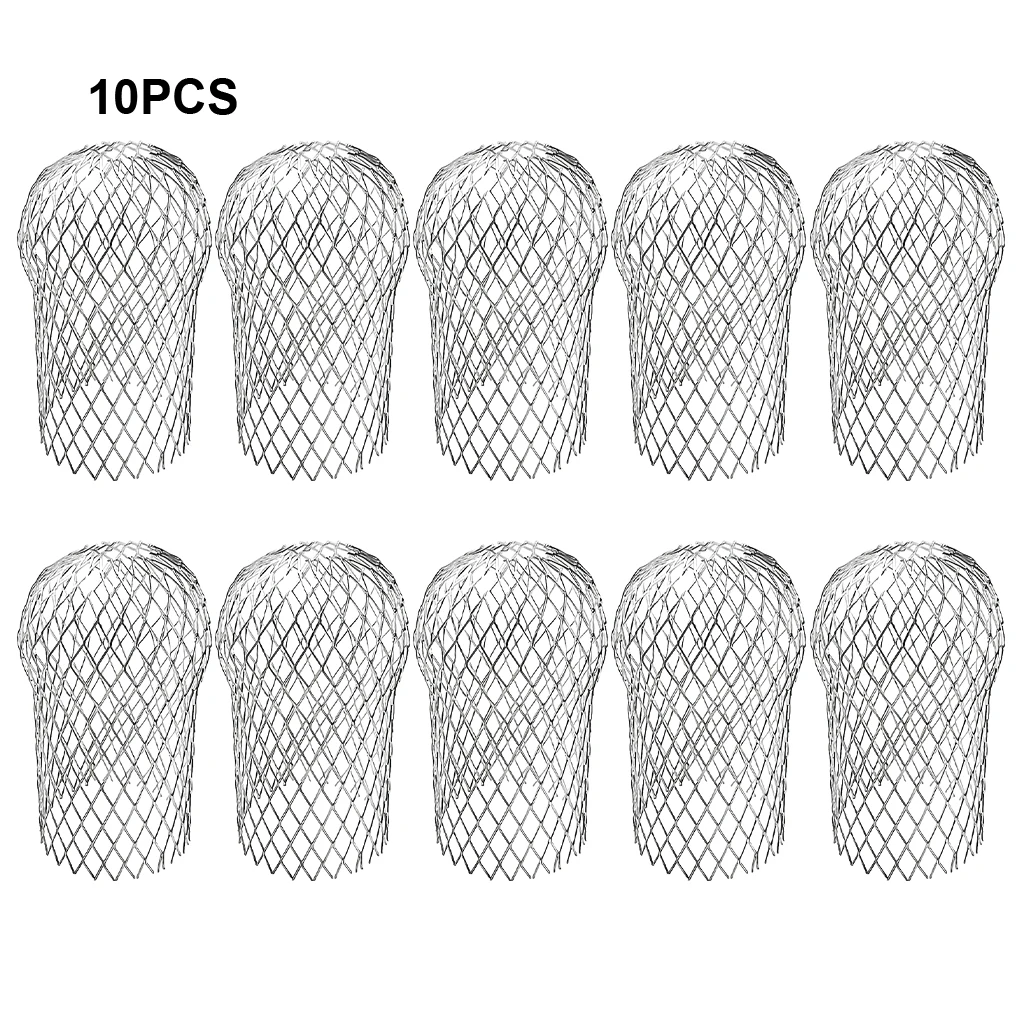 10PCS Roof Gutter Guard Filters 3 Inch Expand Aluminum Filter Strainer Stops Blockage Leaves Drains Drain Net Cover Gutter Guard