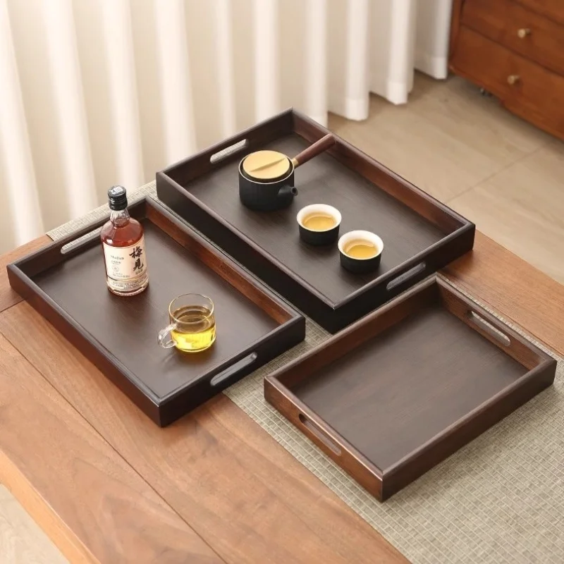 صينية شاي خيزران مستطيلة