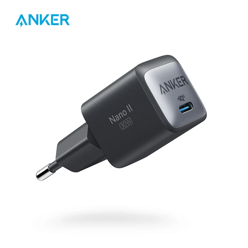 Зарядное устройство Anker компактное с USB-портами и поддержкой быстрой зарядки 30 Вт