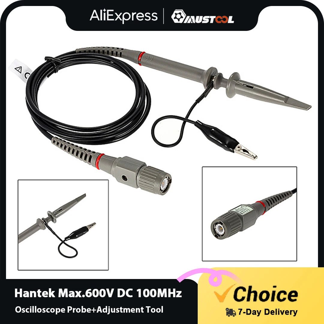 Hantek Oscilloscope Probes 100MHz 1X 10X Digital Multimeter Clip Probe oscilloscope probe