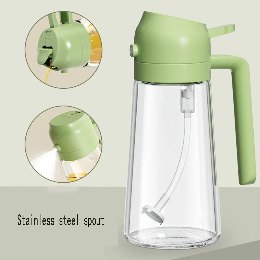 2in1 500ml Glass Oil Sprayer Oil Spray Bottle Oil Tank BBQ Kitchen Baking BBQ Picnic Kitchen Tools for Businesses 4