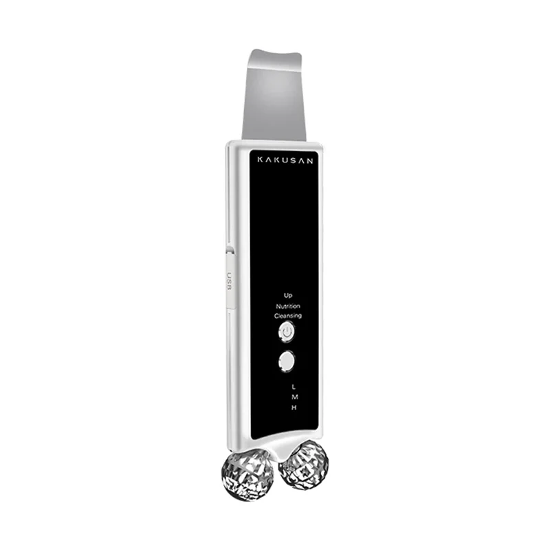 KAKUSAN Beauty Instrument Skin Cleaner Facial Ultrasonic Shovel Peeling Mini Scrubber Massager Dual Purpose Device