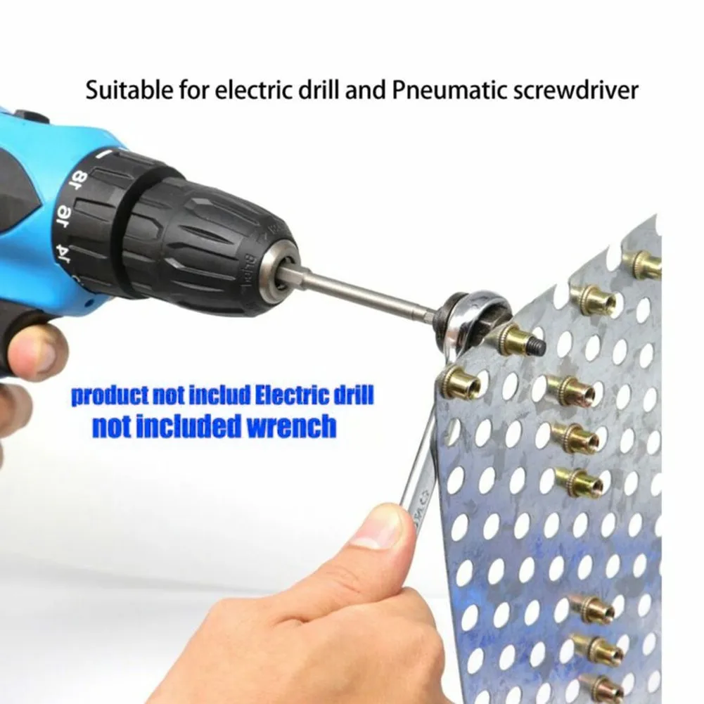 Nuts Riveter Tool Mandrel Hand Rivet Nut Gun Head Iron Galvanized Aluminum Alloy Stainlesssteel Nut M3 M4 M5 M6 M8 M10 36Pcs rivet gun,rivet nut tool,rivet gun set