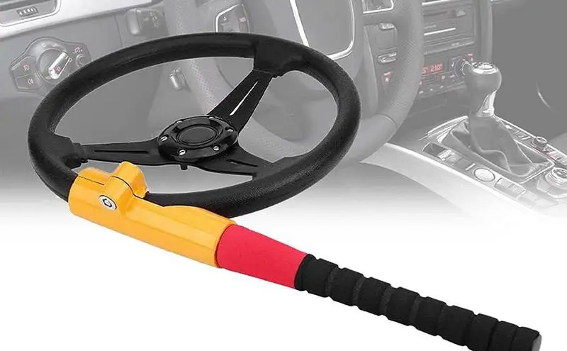 Car Steering Wheel Lock Universal Fit Lock Heavy Baseball Bat Steering Wheel Lock With  Keys For Car Heavy Duty Car Security