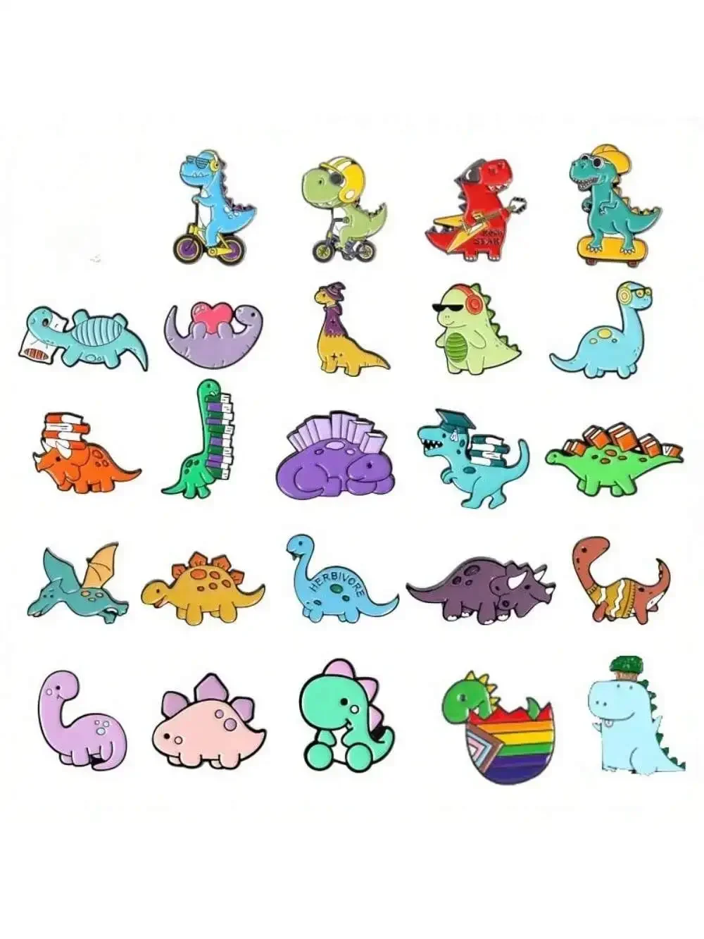 10/20/30pcs Women's Metal Brooch, Random Styles Anime, Cartoon, Suitable For Daily Wear, Holiday Gifts, Zinc Alloy Material