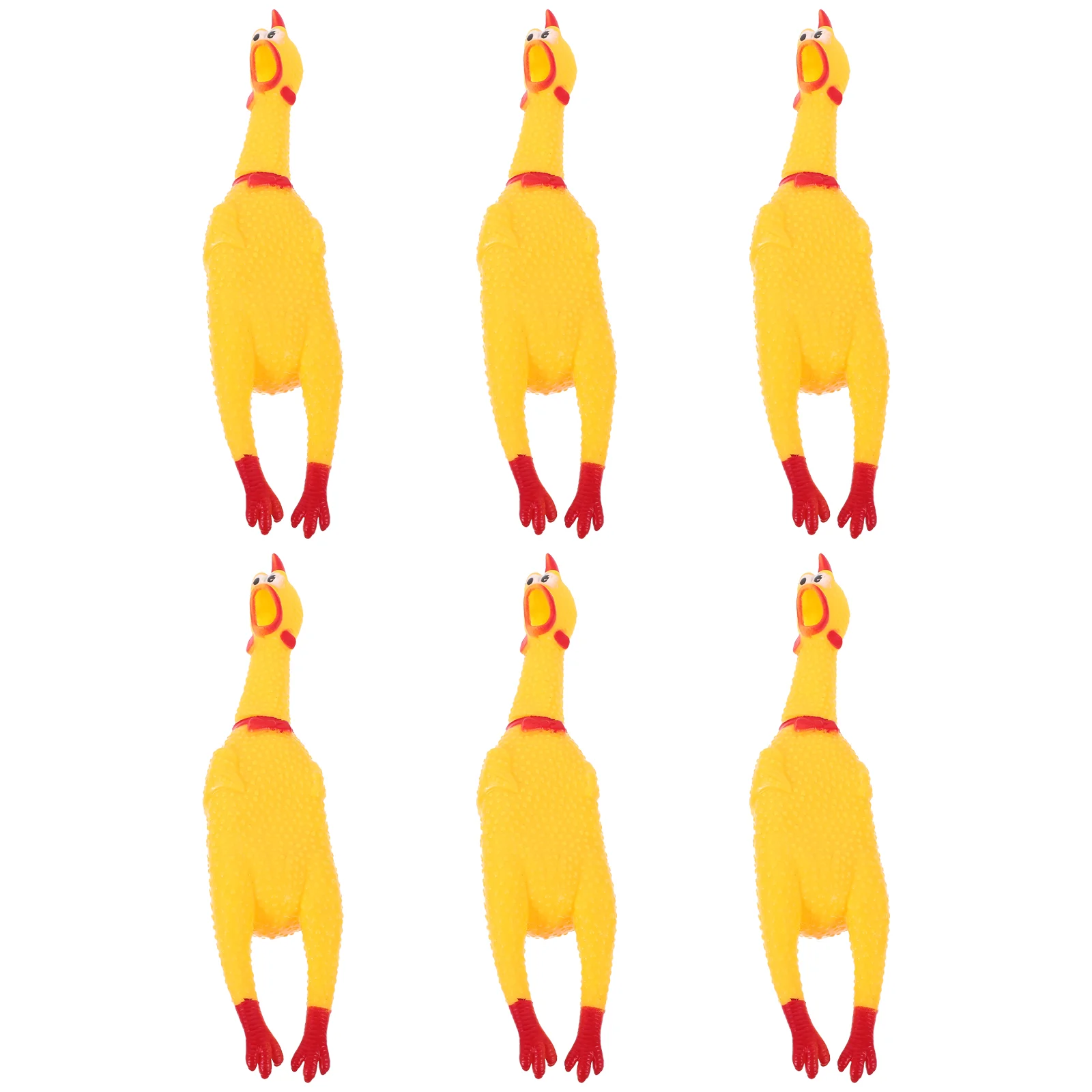 

6Pcs Rubber Chicken Novelty Screaming Chicken Toys Squeeze Chicken Novelty for Pets Kids
