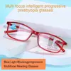 Retro Progressive Multi-Focus Reading Glasses For Men Women Anti-blue Light Near Far Presbyopia Eyeglasses 1
