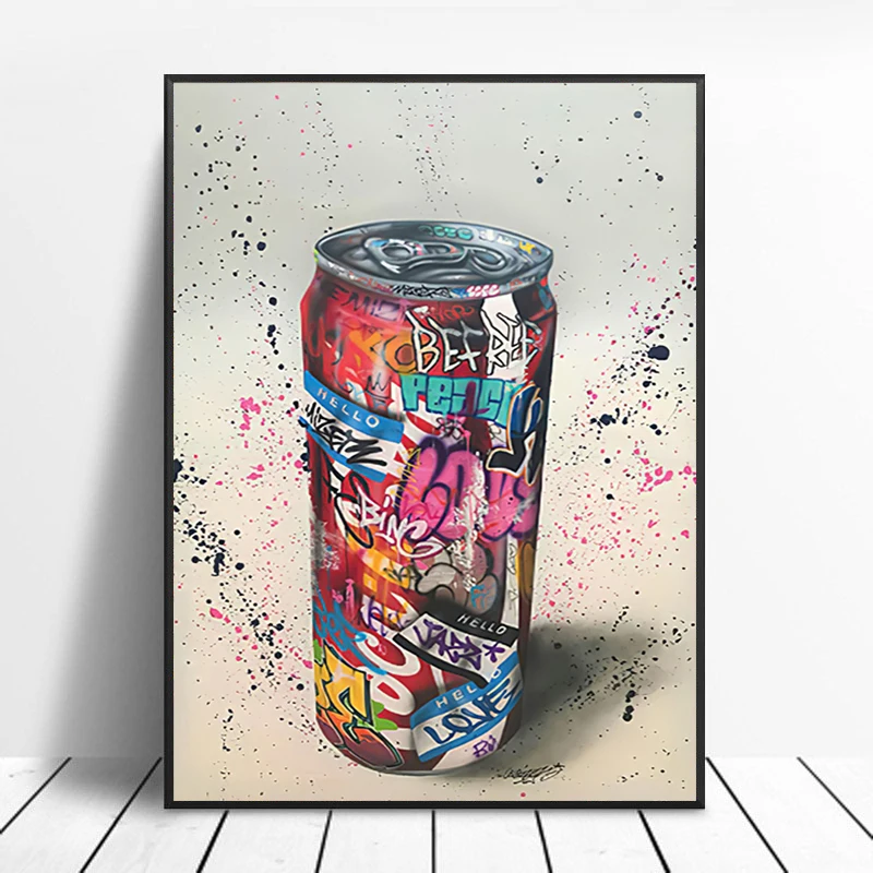 thumbnail image 1 of Póster de arte de pared con gestos de grafiti callejero, mural pop abstracto, decoración moderna para el hogar, pinturas en lienzo, imágenes, impresiones, decoración de la habitación, 1 of 5