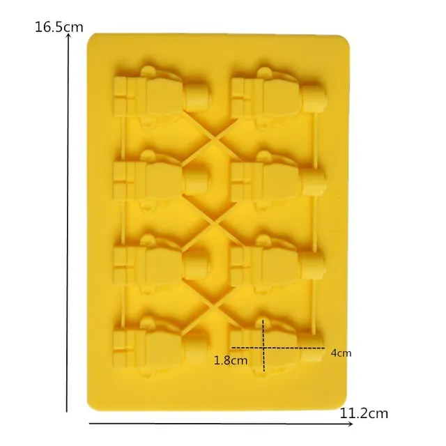 Szilikon Torta Penész Csokoládé Süti Fondant Robot Építőelemek Barkácsolás Jégkraem Dekoráció Konyhai Sütőszerszámok - Image 2