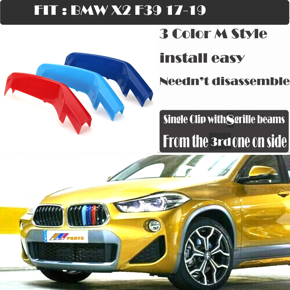 Misura 17-19 Bmw X2 F39 Trim M-Sport Design 3 Colori Rene Griglia Clip Striscia Inserto M Performance Racing