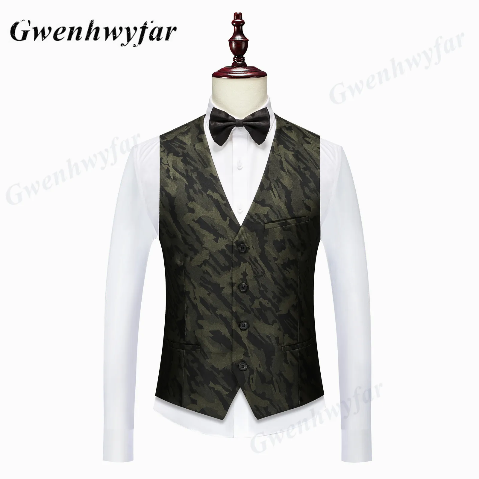 Nina Store Notch Lapel Men Suits Army Green Camouflage Patterns Male Party Tuxedo Casual Prom Wear Costume Homme 3 Pieces