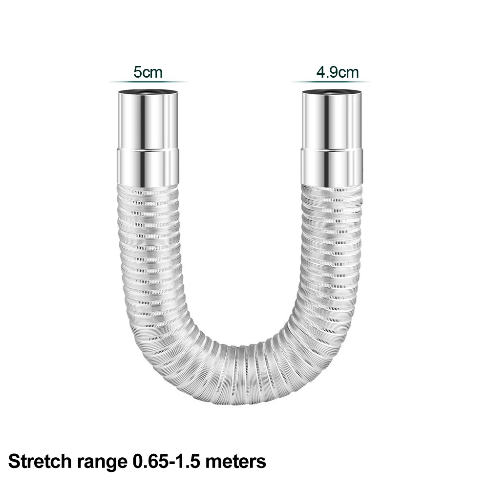 New Practical Wood Stove Pipe Multi Flue StovePipe Strong Hardness Sturdy Telescopic Wear-resistant Stove Elbow