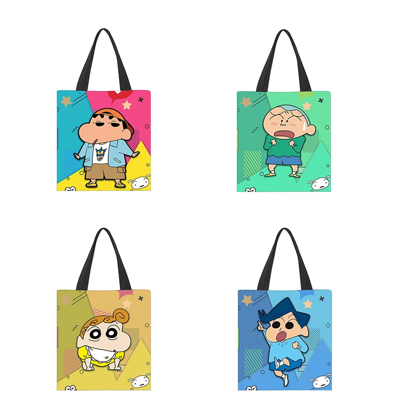 

Аниме Crayon Shin-Chan Холщовая Сумка Kawaii Sato Masao мультяшная Милая Студенческая сумка для хранения книг вместительные сумки для покупок игрушки