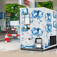 Distributeur automatique de glace personnalisé pour usage commercial, machine à glaçons automatique en acier inoxydable, 24h/24, 7j/7, en libre-service 3