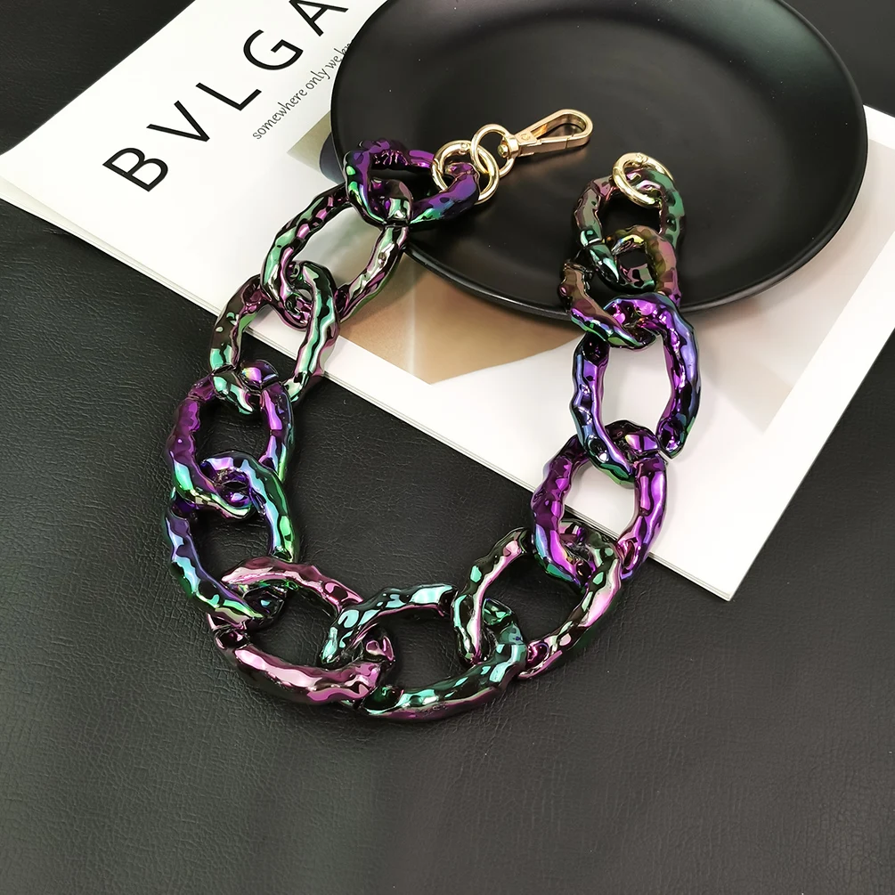 Chunky Acrylic Chain Statement Necklaces For Women Deep