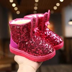 Chic Winter Ankle Boots for Girls - Cozy, Warm, and Stylish Snow Footwear (T79Red)