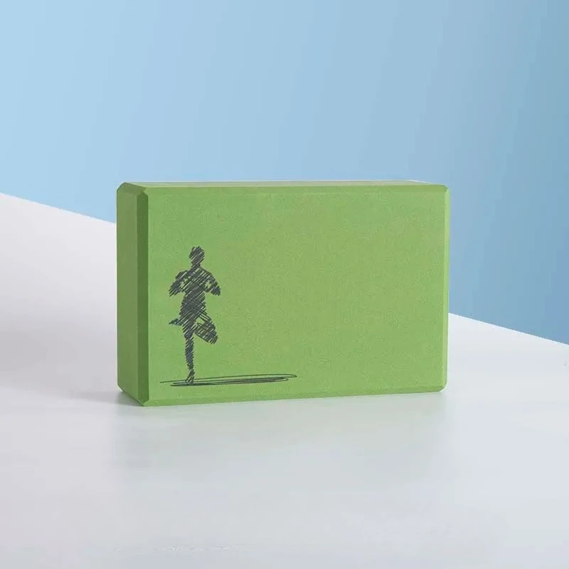 Yoga Block Premium Eva Foam Single-Sided With Pattern 1 Pc Stretching Aid For Yoga Pilates Gym Fitness Meditation Equipment