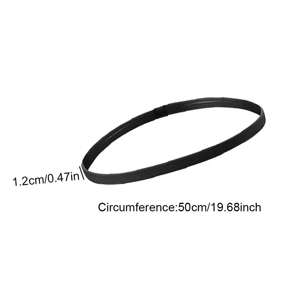Women Hair Bands Yoga Sports Pure Color Head Bands Polyester Anti-slip Elastic Silicone Football Running Fitness Sweatband