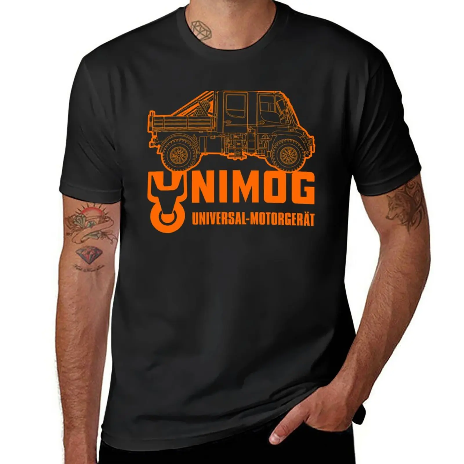 Nuovo Unimog Orange. T-Shirt Vintage T-Shirt Uomo Uomo T-Shirt Grafica Divertente